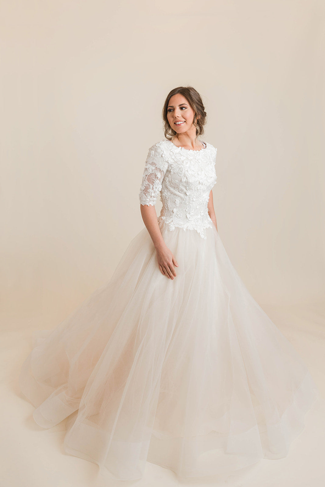 Azure wedding dress