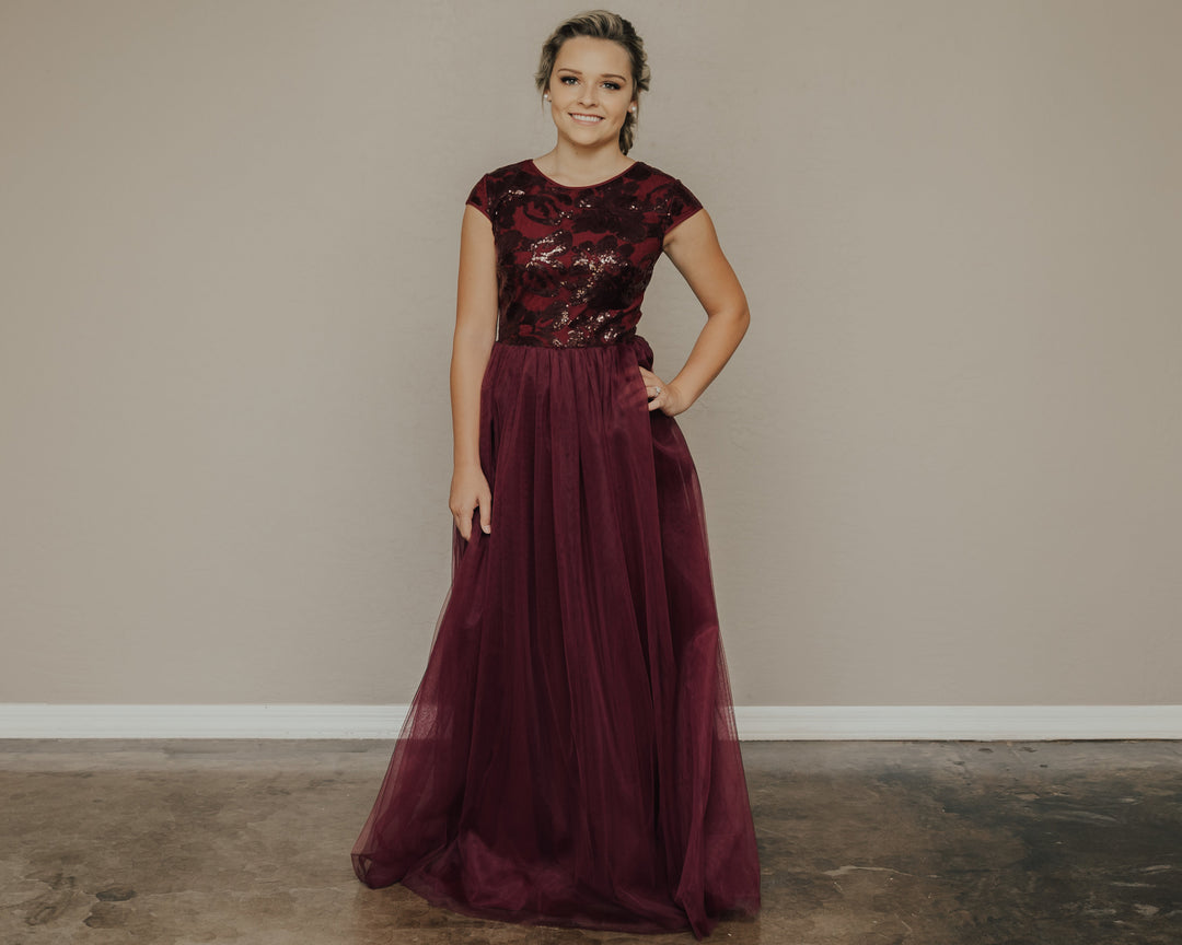 Agnes - Burgundy