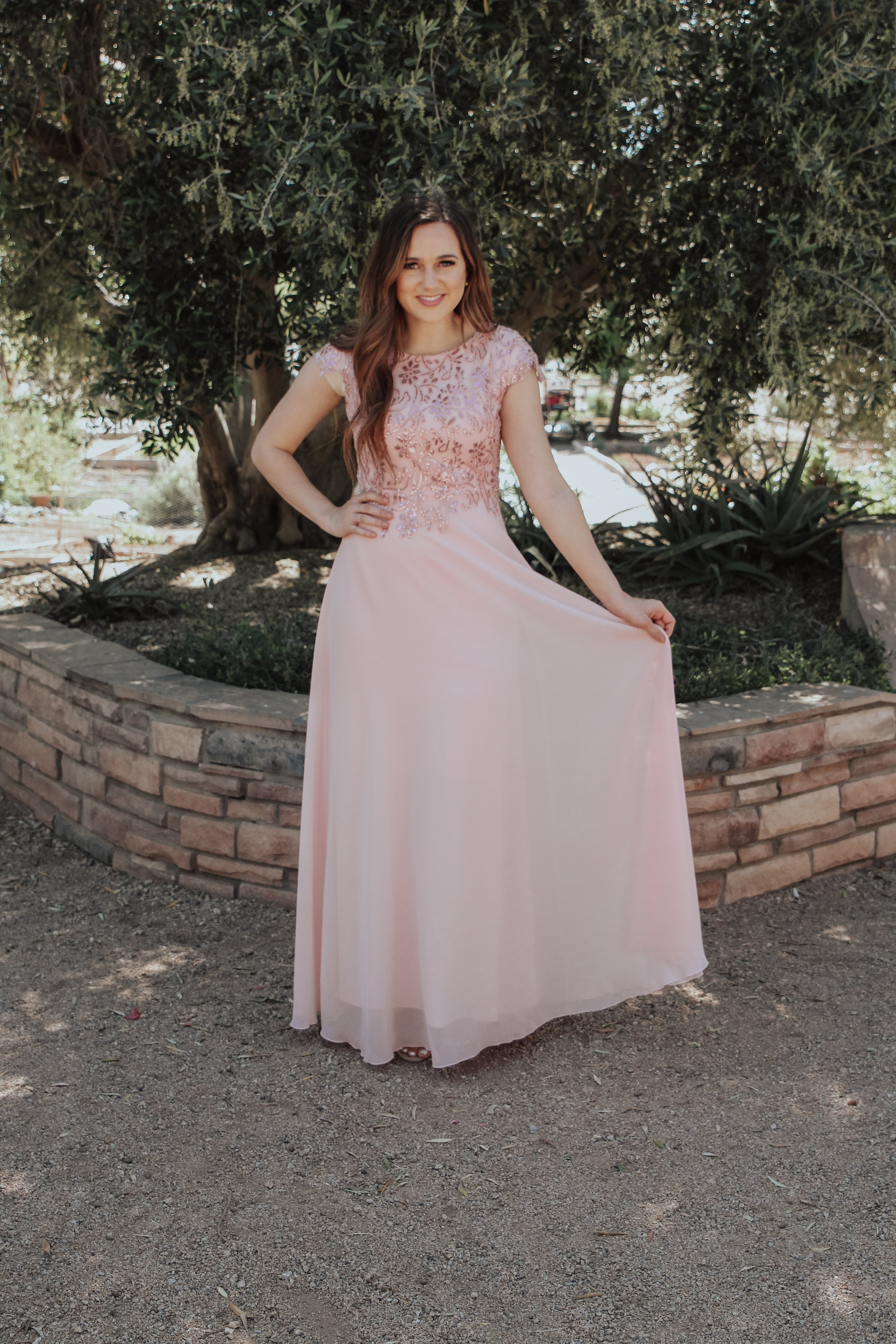 monica pink dress Azazie Monica