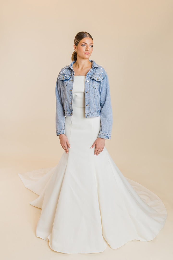 Classic Pearl Studded Jacket