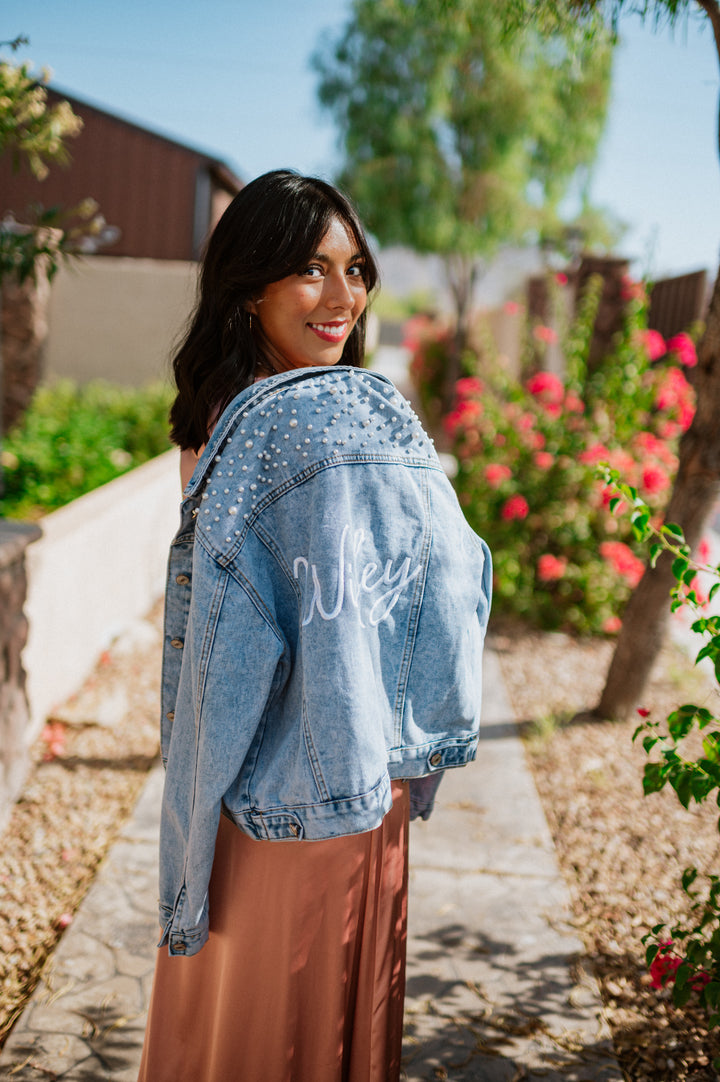 Classic Pearl Studded Jacket
