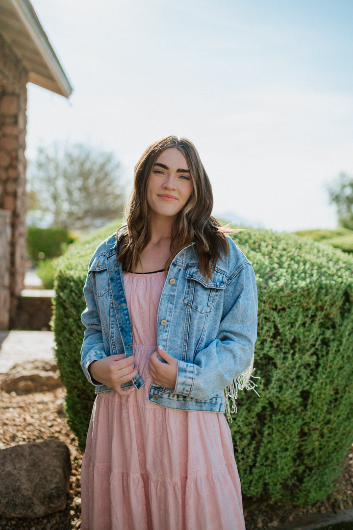 Rhinestone Fringe Jacket